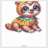 Corny Cuteness Halloween's Slechtste Luiaard Overs Sticker (Vel)