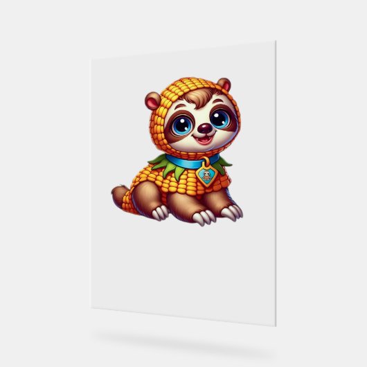 Corny Cuteness Halloween's Sweetest Luiaard Oversi Acryl Bord (Hoek)