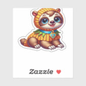 Corny Cuteness Halloween's Sweetest Luiaard Oversi Sticker (Vel)