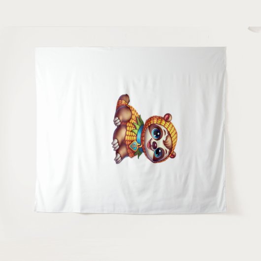 Corny Cuteness Halloween's Sweetest Luiaard Oversi Wandkleed (Voorkant (horizontaal))