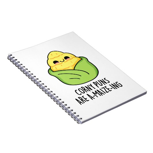 Corny Grappen Zijn A-maize-ing Grappige Maïsgrap Notitieboek (Rechterzijde)