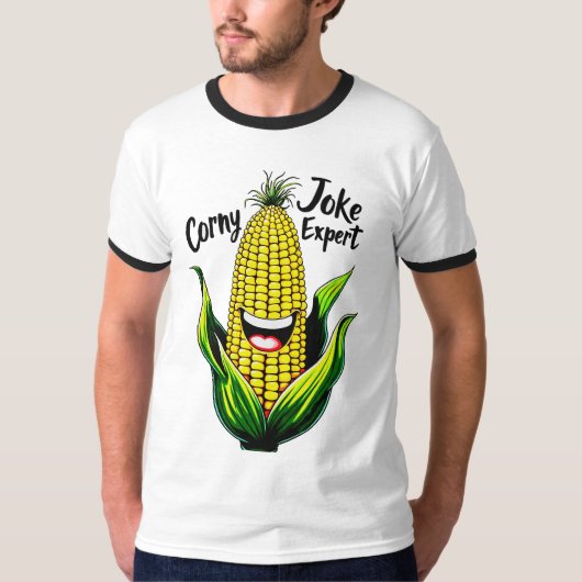 Corny Joke Expert: Leuke & grillige Corn Graphic T-shirt (Voorkant)
