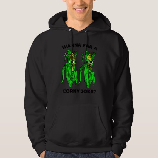Corny Joke Meme Ear van Corn Pun Graphic Hoodie (Voorkant)