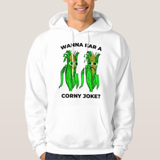 Corny Joke Meme Ear van Corn Pun Graphic Hoodie (Voorkant)