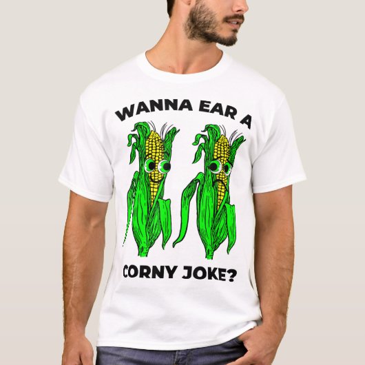 Corny Joke Meme Ear van Corn Pun Graphic T-shirt (Voorkant)