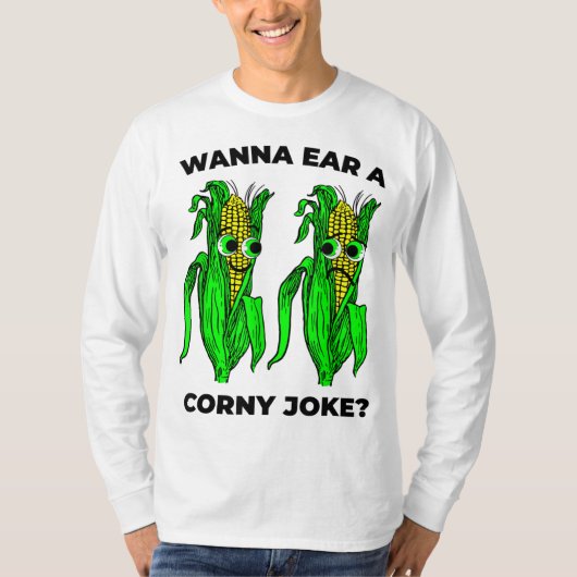 Corny Joke Meme Ear van Corn Pun Graphic T-shirt (Voorkant)