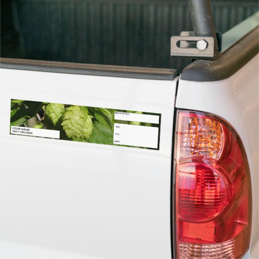 Corny Keg Label van Homebrouwerij Bumpersticker (Op Truck)