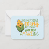 Corny Pun Cute en Funny Classroom Valentijnsdag Notitiekaartje (Voorkant)