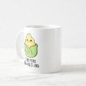 Corny Puns is een maismais, Funny Corn Pun Koffiemok (Voorkant links)
