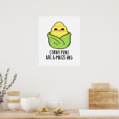 Corny Puns is een maismais, Funny Corn Pun Poster (Keuken)