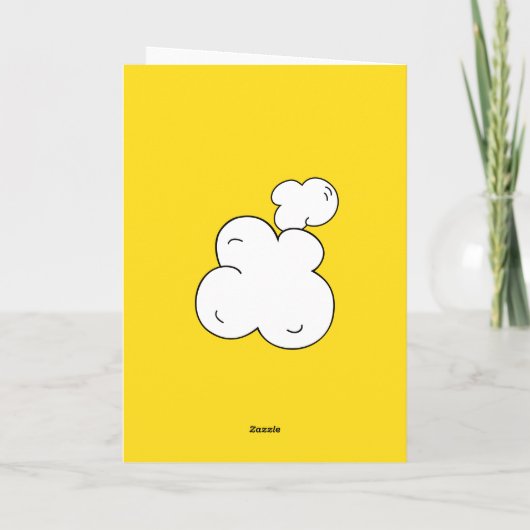 Corny, SUPER POP! Popcorn Pun Blank Kaart (Achterkant)