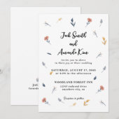 Coroful Schattigee Handtekening Bloem Huwelijksuit Kaart (Voorkant / Achterkant)