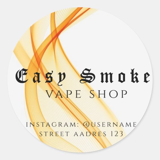 Corolful Smoke Vape Shop Classic Round Sticker (Voorkant)