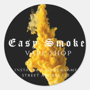 Corolful Smoke Vape Shop Classic Round Sticker