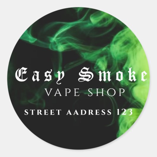 Corolful Smoke Vape Shop Classic Round Sticker (Voorkant)
