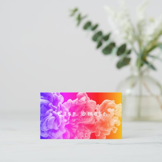 Corolful Smoke Vape Shop Visitekaartje (Staand voorkant)