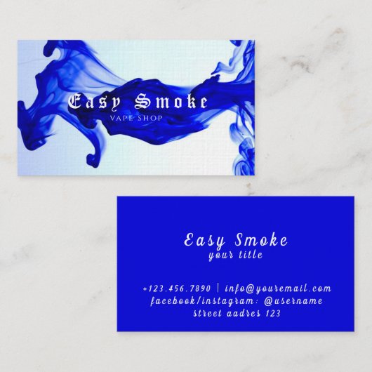 Corolful Smoke Vape Shop Visitekaartje (Voorkant / Achterkant)