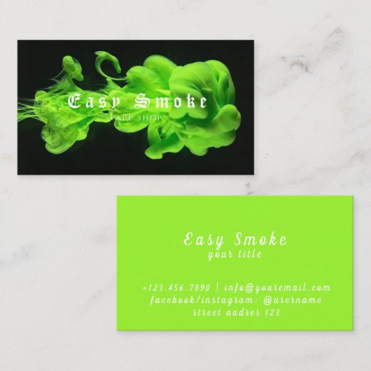 Corolful Smoke Vape Shop Visitekaartje (Voorkant / Achterkant)