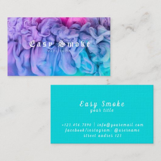 Corolful Smoke Vape Shop Visitekaartje (Voorkant / Achterkant)