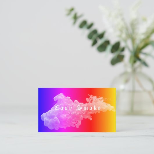 Corolful Smoke Vape Shop Visitekaartje (Staand voorkant)