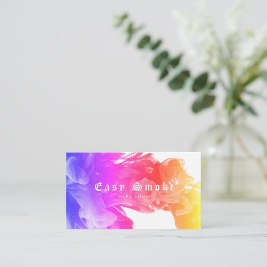 Corolful Smoke Vape Shop Visitekaartje (Staand voorkant)