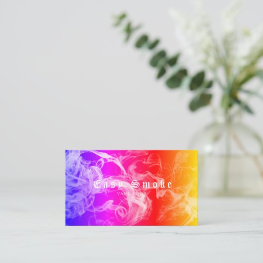Corolful Smoke Vape Shop Visitekaartje (Staand voorkant)