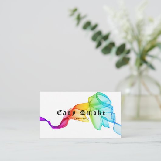 Corolful Smoke Vape Shop Visitekaartje (Staand voorkant)