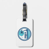 Corolla Beach North Carolina Palm Tree Vogels Bagagelabel (Achterkant verticaal)