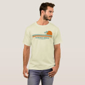 Corolla Beach North Carolina Sun Palm Trees T-shirt (Voorkant volledig)