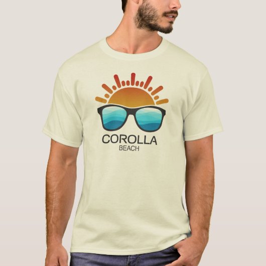 Corolla Beach North Carolina Zonnebril T-shirt (Voorkant)