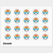Corolla Beach North Carolina Zonnebril Vierkante Sticker (Vel)