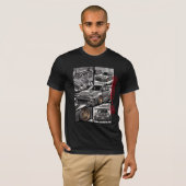 Corolla GR JDM Manga Comic Panel T-shirt (Voorkant volledig)