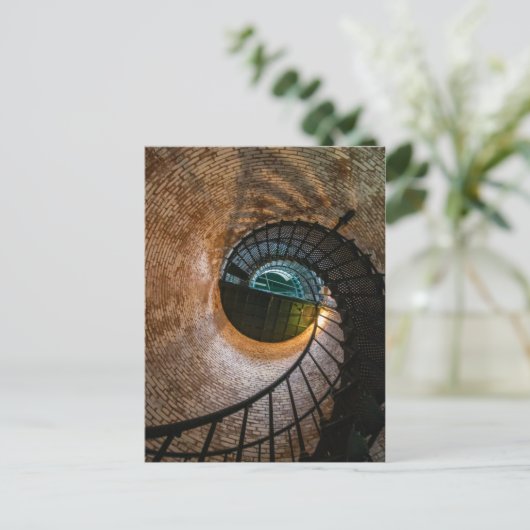 Corolla Lighthouse Stairs Briefkaart (Staand voorkant)