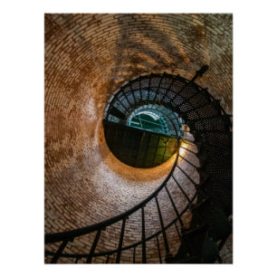 Corolla Lighthouse Stairs Perfect Poster