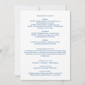Corolla NC Map Wedding Welcome Itinerary Navy Blue Bedankkaart (Achterkant)