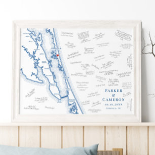 Corolla NC Trouw Elegante Gastboek Poster