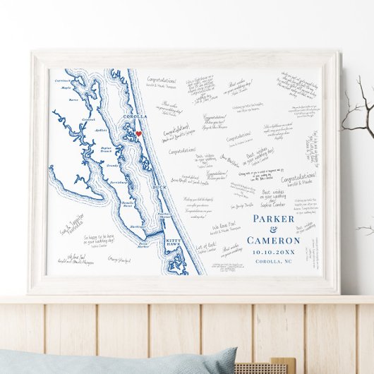 Corolla NC Trouw Elegante Gastboek Poster