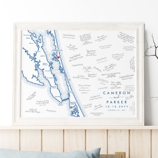 Corolla NC Trouw Moderne Gastboek Poster