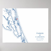 Corolla NC Wedding Elegant Guest Book Poster (Voorkant)