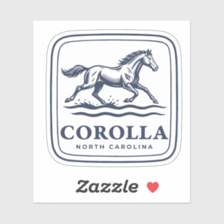Corolla North Carolina Wild Paard Rent Door Sticker