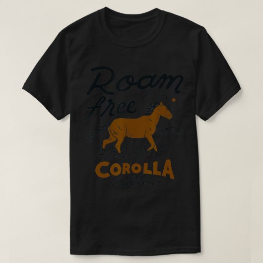 Corolla Wild Horse Outer Banks Souvenirs OBX NC T-shirt (Design voorkant)