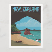 Coromandel Peninsula NZ Reizen Plaats Illustratie Briefkaart (Voorkant)
