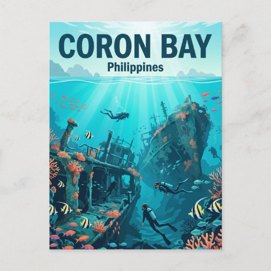 Coron-baai Filipijnen Briefkaart (Voorkant)