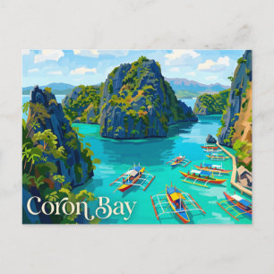 Coron-baai Filipijnen Briefkaart