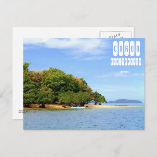 Coron Beach in Palawan Filipijnen Briefkaart (Voorkant / Achterkant)