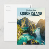 Coron-eiland Filipijnen Briefkaart (Voorkant / Achterkant)