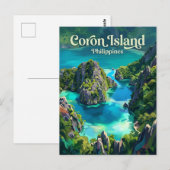 Coron Eiland Filipijnen Briefkaart (Voorkant / Achterkant)