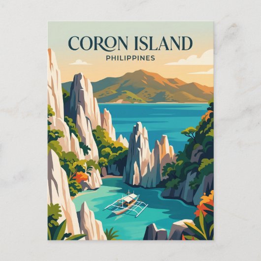 Coron Eiland Filipijnen Briefkaart (Voorkant)