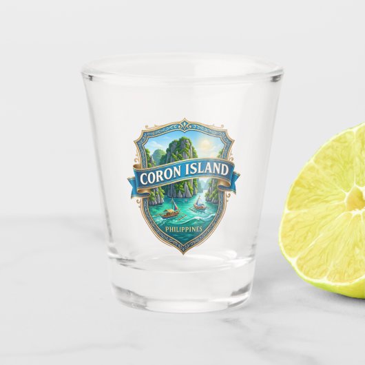 Coron-eiland Filipijnen Shot Glas (Voorkant)