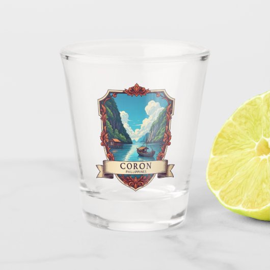 Coron Filipijnen Shot Glas (Voorkant)